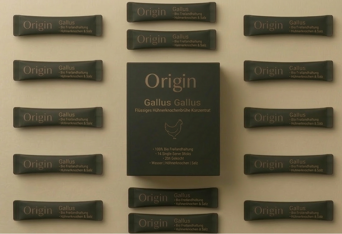 Hühnerknochenbrühe Konzentrat (14 Sticks à 2,14 €)